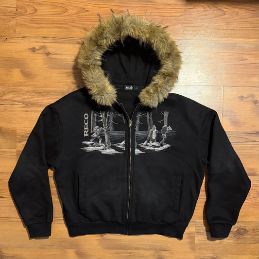 Zip up coureurs des bois avec fourrure